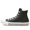 Chuck Taylor All Star Mission-V Leather High Top Black White Wave Pattern Sole “Black White”