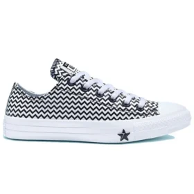 Chuck Taylor All Star Mission-V Low Top Black White Wave Pattern “Black White”