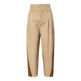 Color-Block High Waist Pants Asia Sizing “Khaki”