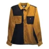 Colorblock Corduroy Shirt Asia Sizing “Brown Black”