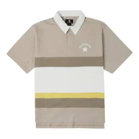 Colorblock Logo Polo Shirt Asia Sizing “Beige White”