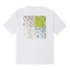 Contrasting Colors cashew Loose Round Neck Short Sleeve Couple Style White