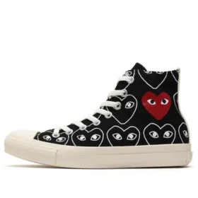 Converse x COMME des GARCONS PLAY Chuck 70 Hi Heart Print “Black”