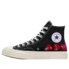 Converse x COMME des GARCONS PLAY Chuck 70 Hi “Multi-Heart Black”