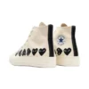 Converse x COMME des GARCONS PLAY Chuck 70 Hi “Multi Heart – Milk Black”