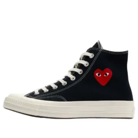 Converse x Comme des Garcons PLAY Chuck 70 Hi “Single Heart Black”