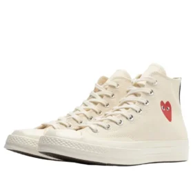 Converse x Comme des Garcons PLAY Chuck 70 Hi “Single Heart Milk”