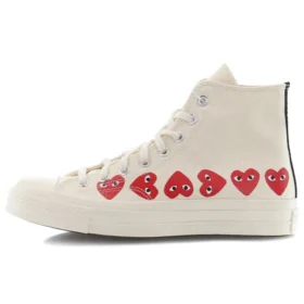 Converse x COMME des GARCONS PLAY Chuck 70 Hi Top “Multi Heart”