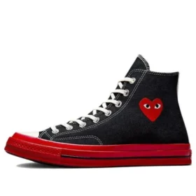 Converse x COMME des GARCONS PLAY Chuck 70 High “Black Red”