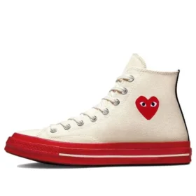 Converse x COMME des GARCONS PLAY Chuck 70 High “Pristine Red”