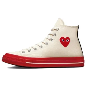 Converse x COMME des GARCONS PLAY Chuck 70 High “Pristine Red”