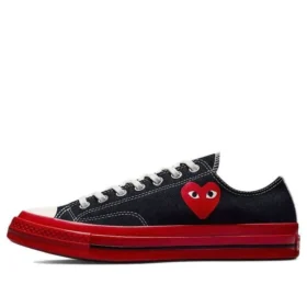 Converse x COMME des GARCONS PLAY Chuck 70 Low “Black Red”