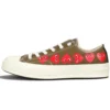 Converse x COMME des GARCONS PLAY Chuck 70 Low Multi Heart “Khaki” Converse x COMME des GARCONS PLAY Chuck 70 Low Multi Heart “Khaki”