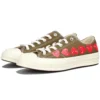 Converse x COMME des GARCONS PLAY Chuck 70 Low Multi Heart “Khaki” Converse x COMME des GARCONS PLAY Chuck 70 Low Multi Heart “Khaki”
