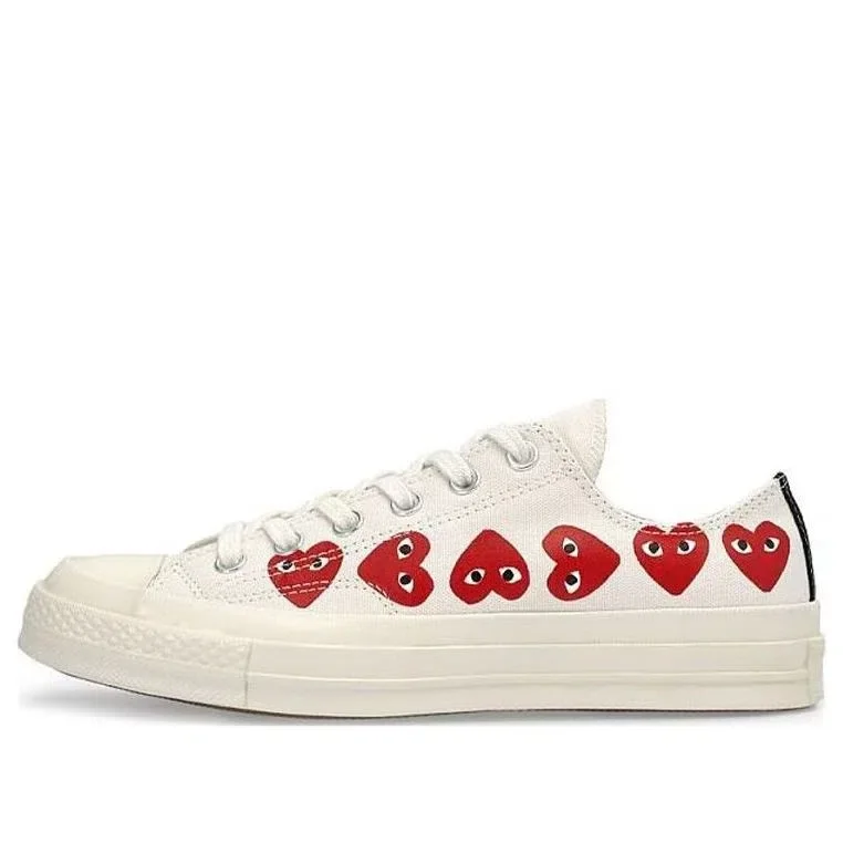 Converse x COMME des GARCONS PLAY Chuck 70 Low Multi Heart “White Red” Converse x COMME des GARCONS PLAY Chuck 70 Low Multi Heart “White Red”