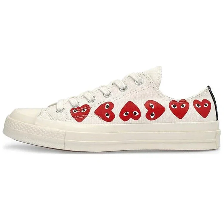 Converse x COMME des GARCONS PLAY Chuck 70 Low Multi Heart “White Red” Converse x COMME des GARCONS PLAY Chuck 70 Low Multi Heart “White Red”