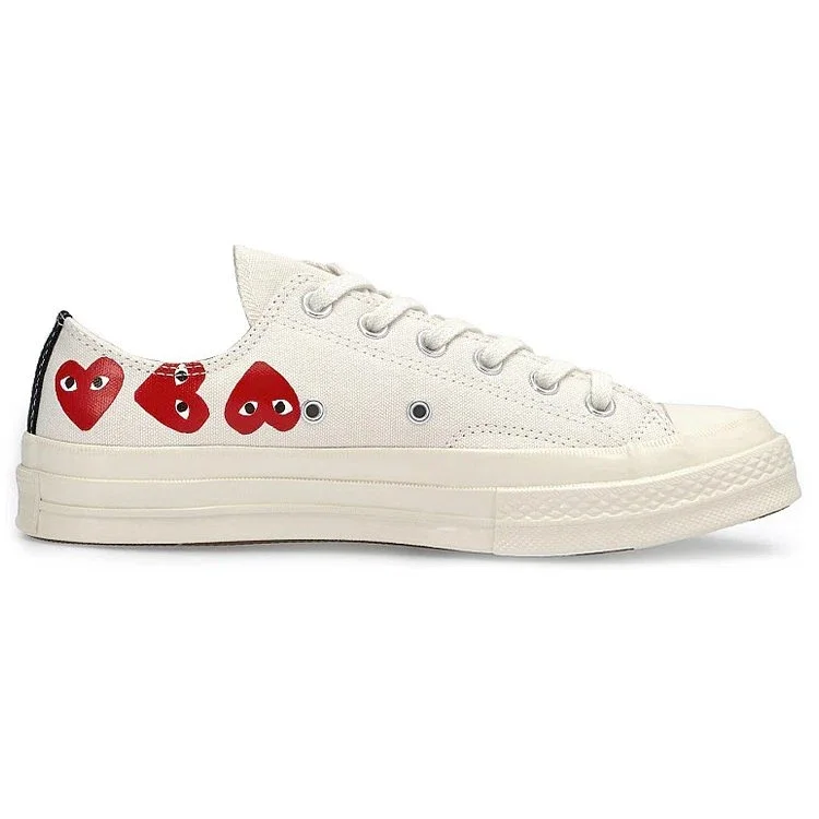 Converse x COMME des GARCONS PLAY Chuck 70 Low Multi Heart “White Red” Converse x COMME des GARCONS PLAY Chuck 70 Low Multi Heart “White Red”