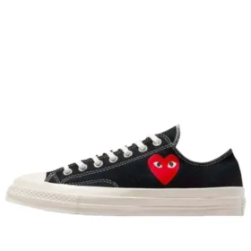Converse x Comme des Garcons PLAY Chuck 70 Ox “Single Heart Black”