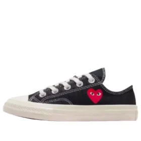 Converse x Comme des Garcons PLAY Chuck 70 Ox “Single Heart Black”