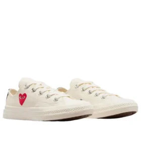 Converse x Comme des Garcons PLAY Chuck 70 Ox “Single Heart Milk”