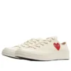 Converse x Comme des Garcons PLAY Chuck 70 Ox “Single Heart Milk”