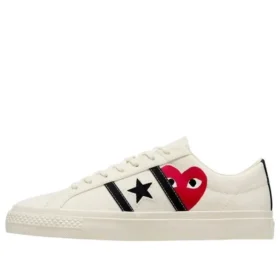 Converse x Comme des Garcons PLAY One Star Academy Pro “Milk Black”