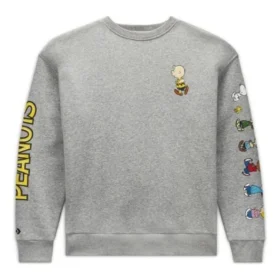 Converse x Peanuts Fleece Crew Asia Sizing “Vintage Grey Heather”