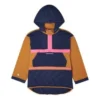 Convertible Hoodie Dress Asia Sizing “Navy Tan”