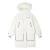 Convertible Long Down Jacket Asia Sizing “White”