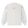 Denim Patchwork Crew Sweatshirt Asia Sizing “White”