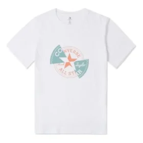 Distorted Patch T-Shirt Asia Sizing “White Orange Teal”