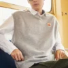Double Twill Knit Vest Asia Sizing “Grey”