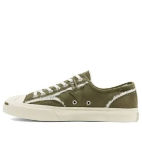 Faux Fur-Lined Leather Jack Purcell “Green White”