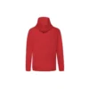 Finger Letter Print Hooded Drawstring Sweatshirt Red