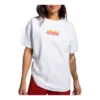 Flaming Logo Oversized T-Shirt Asia Sizing “White Red”