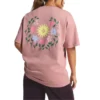 Floral Graphic Crew Tee Asia Sizing “Pink”