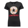 Flowers Printing Short Sleeve Black