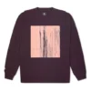 Gender Neutral Converse Shapes Bubble Crewneck Sweatshirt Asia Sizing “Black Currant”
