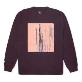 Gender Neutral Converse Shapes Bubble Crewneck Sweatshirt Asia Sizing “Black Currant”