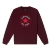 Go-To Chuck Taylor All Star Patch Standard-Fit Fleece Crew Sweatshirt Asia Sizing “Burgundy”