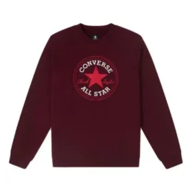 Go-To Chuck Taylor All Star Patch Standard-Fit Fleece Crew Sweatshirt Asia Sizing “Burgundy”