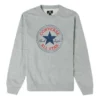 Go-To Chuck Taylor All Star Patch Standard-Fit Fleece Sweatshirt Asia Sizing “Grey”