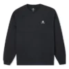 Go-To Embroidered Star Chevron Brushed Back Fleece Crew Sweatshirt Asia Sizing “Black”