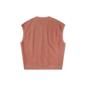 Herringbone Terry Knit Vest Asia Sizing “Mineral Clay”