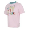 Ice Cream Printing Sports Short Sleeve Pink T-Shirt