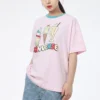 Ice Cream Printing Sports Short Sleeve Pink T-Shirt