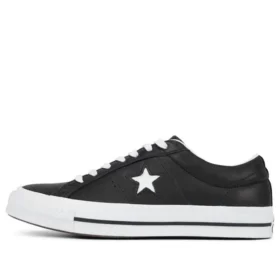 Leather One Star Low Top “Black White”