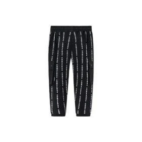 Letter Logo Printed Knit Sports Pants Asia Sizing “Black White”