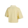 Logo Colorblock Short Cream Yellow Polo Shirt