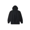 Logo Embroidered Loose Knit Hoodie Black